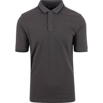 Suitable Respect Polo Tip Ferry Antraciet - Maat S - Heren - Polo shirt Heren met Korte mouw
