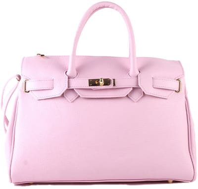 Giuliano lederen handtas Alberta - Dames - Made in Italy - Zacht roze (T3203)
