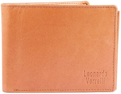 Leonardo Verrelli Herenportemonnee liggend model echt leer Leo, duurzaam