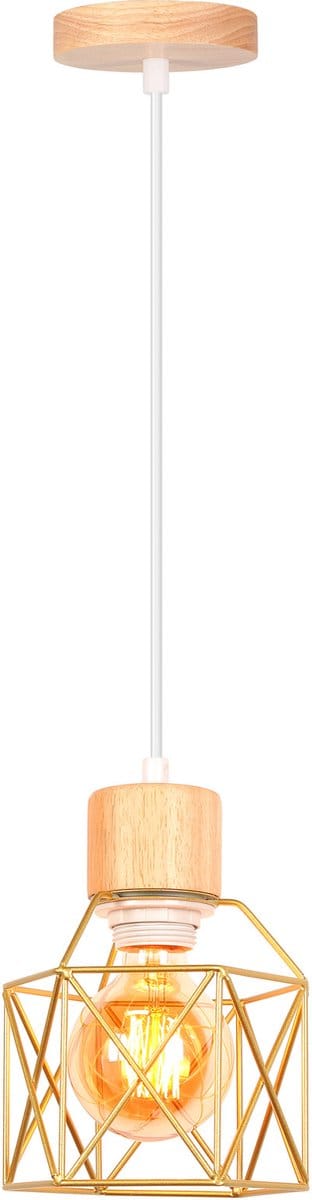 Hanglamp Modern E27 Kroonluchter Industriële Plafondlamp voor Slaapkamer Woonkamer Bar Goud