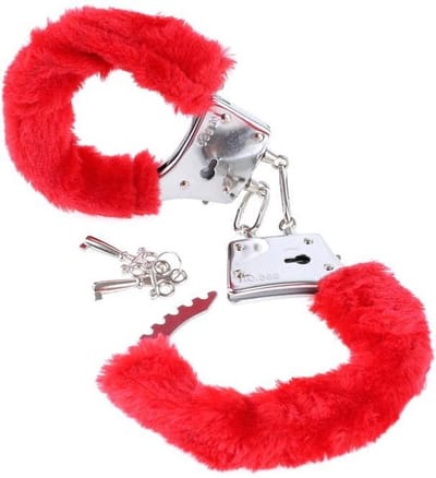 FETISH FANTASY SERIES Beginners Furry Cuffs Red