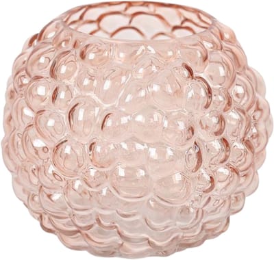 Rasteli Vaas Bolvormig Glas Roze D 20 cm H 17 cm