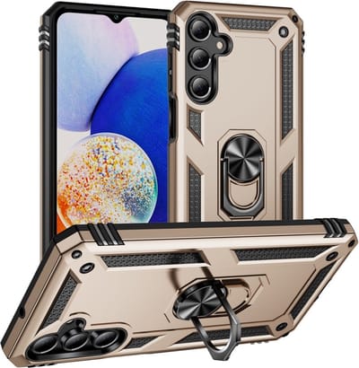 Coverup Hoesje - Geschikt voor Samsung Galaxy A16 Hoesje - Coverup Ring Kickstand Back Cover - Goud
