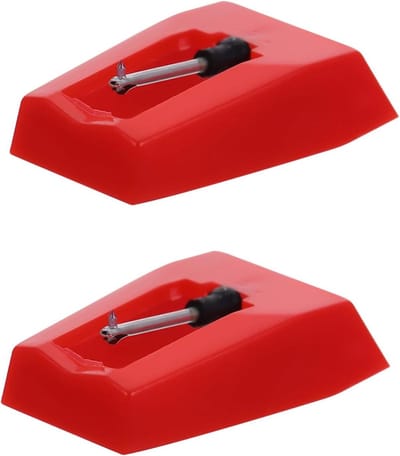 Platenspeler Naalden - Vervangende Naalden - Muziek Luisteren - Hoge Geluidskwaliteit - 2 Stuks - Rood