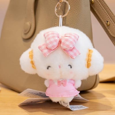 Originele Sanrio Nieuwe Kawaii Schattige Cogimyun Kogimyun Pluche Sleutelhanger Knuffel Kleine Hanger Sleutelhanger Verjaardagscadeaus Voor Meisjes white