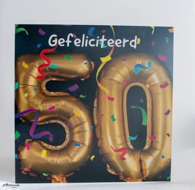 Gefeliciteerd wenskaart (A6) – 50 jaar Abraham/Sarah kaart | Kleintje Fotografie