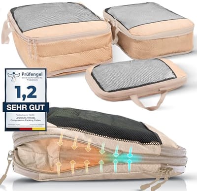 Compressie Inpakkubussen voor Koffers en Rugzakken - 3-delig