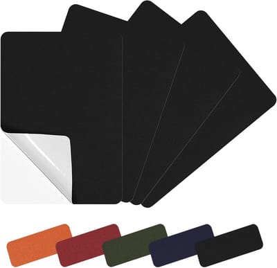 Zelfklevende Patches - Nylon Reparatiedoek - Kleding Repareren - Direct Plakken Zonder Naaien - 14.5 x 20 cm - Zwart