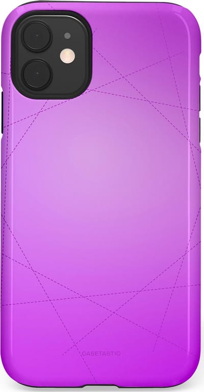 Casetastic Hoesje Geschikt voor Apple iPhone 11 - Stijlvolle Beschermende Duo-layer Case - Emily in het paars