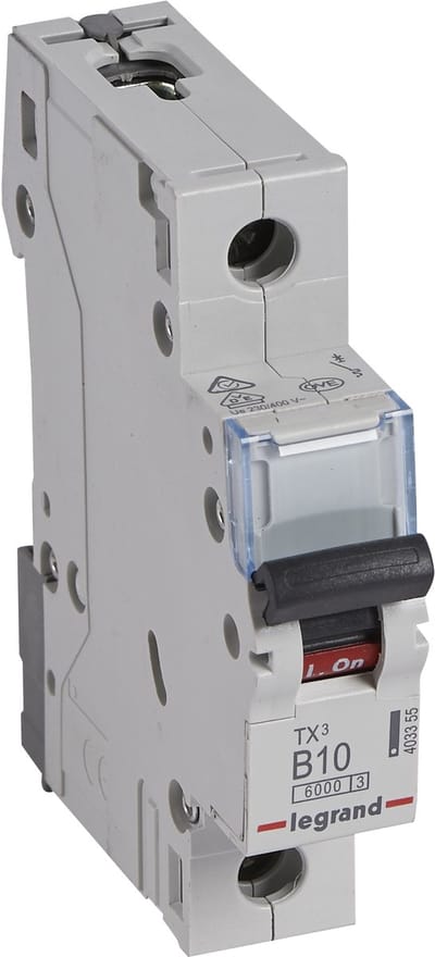 Legrand 403355 TX3 LS B10A 1P 6KA 1M Zekeringautomaat 1-polig 10 A 230 V, 400 V