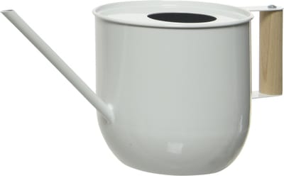 Decoris gieter - 1,8 liter - ivoor wit - staal/hout - 29 x 10 x 19 cm - binnen/buiten
