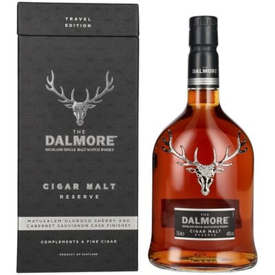 The Dalmore CIGAR MALT Reserve Highland Single Malt Scotch Whisky Travel Edition 44% Vol. 0,7l in geschenkverpakking