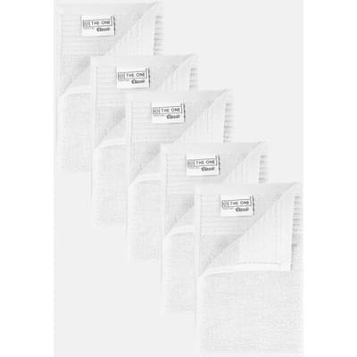 The One Towelling Gastendoek - 30x50 cm - 5 stuks - Hotelkwaliteit - 450 g/m² - 100% Gekamd katoen - Wit