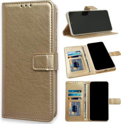 HB Hoesje Geschikt voor Samsung Galaxy S20 FE - Goud - Portemonnee Book Case - Pasjeshouder en Magneetlipje