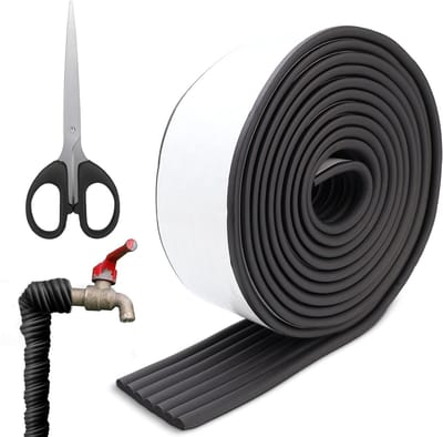 Zelfklevende Foam Buizisolatie voor Verwarmingsbuizen, Buitengebruik, 8 cm x 5 m, Zwart, Energie-efficiëntie, Temperatuurbehoud, Geluidsisolatie