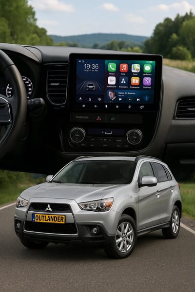 ADIVOX 10.1 inch T1 geschikt voor Mitsubishi Outlander 2012-2021 Android 15 CarPlay/Auto/Wifi/DSP/DAB+