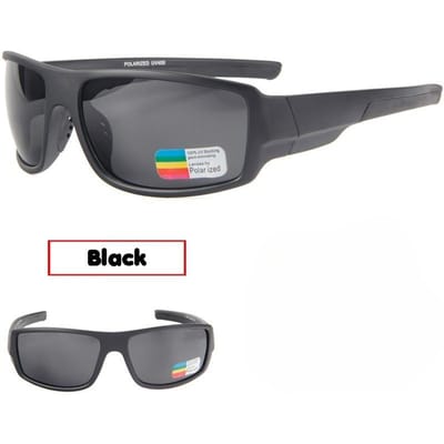 Queshark Anti-UV Sport lunettes de soleil polarisées chasse pêche lunettes conduite randonnée lunettes noir