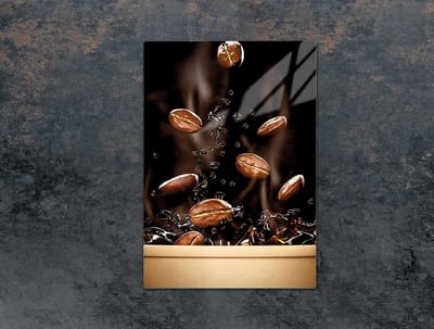 TMK ArtDeko - Snijplank - 35x52 cm - Glas - Koffieprint