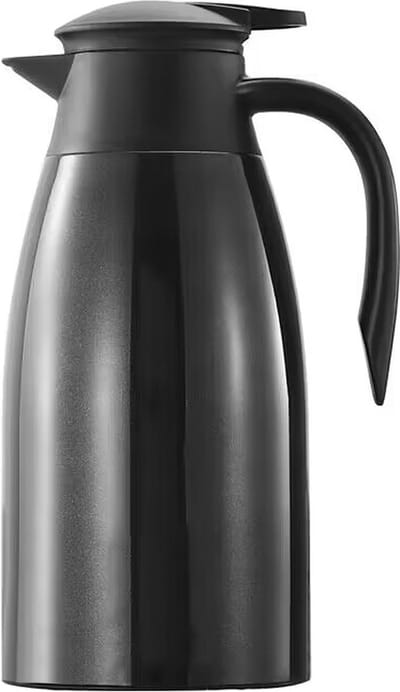 Cheffinger Thermoskan - 2 Liter - Zwart - RVS Inox - Themosfles