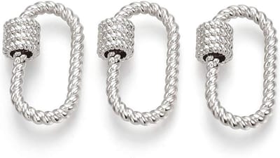 10 Stuks Ovale Schroefsluitingen Karabijnhaken voor Sieraden en Sleutelhangers