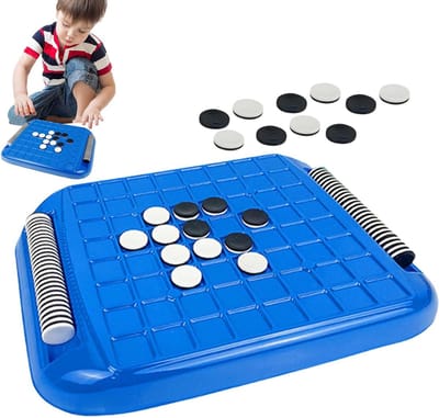 Strategieschaakbord - Schaakspel Educatief - Strategisch Denken - Compact Draagbaar - 39.3 x 26.8 cm - Zwart Wit