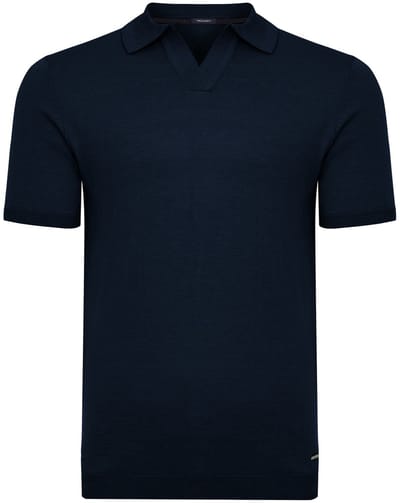 Tresanti Knitted V-Neck Polo Ginoberto Navy (TRKWKA138 - 803)