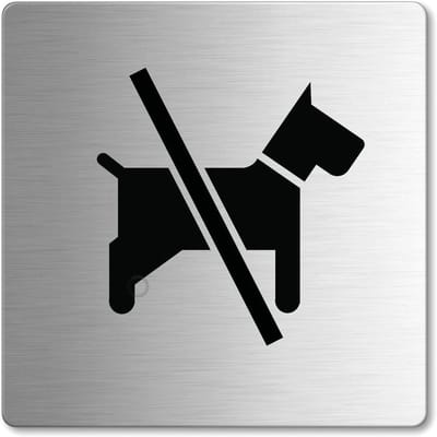 Veiligheidsbord - Deurbordje RVS - Huis Duidelijk Maken - Zelfklevend - 85x85 mm - Zilver