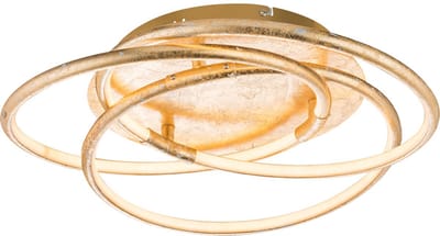 Plafondlamp ringen designlamp goud plafondlamp woonkamer modern, aluminium, satijn, LED 30W 2100Lm warm wit, DxH 50x14 cm