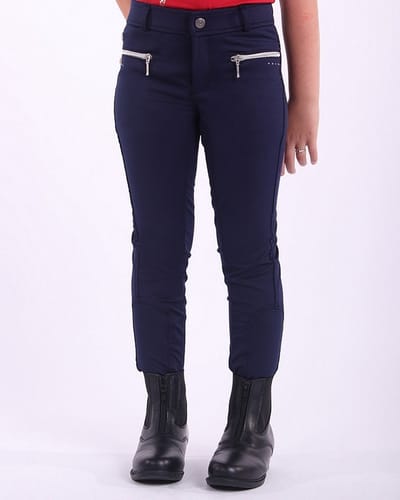 QHP Rijbroek Tanya Full Grip Kids Navy - 140