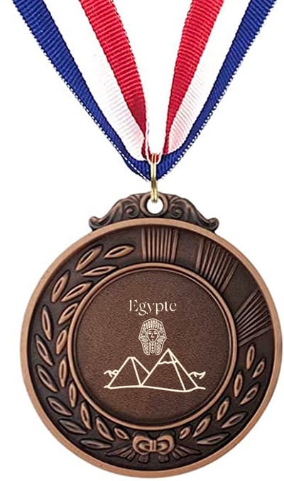 Akyol - egypte medaille bronskleuring - Piloot - toeristen - piramide - kameel - woestijn - cairo - farao - republiek - afrika