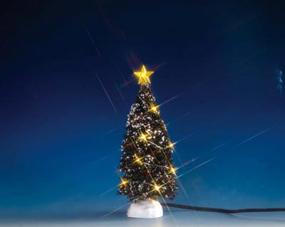 Lemax - Evergreen Tree With 12 Clear Light -  B/o (4.5v) - Kersthuisjes & Kerstdorpen