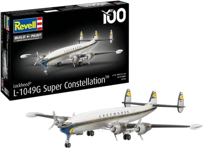 Revell Modelbouwpakket Vliegtuigen - 03745 Lockheed L.1049G Super Constellation - Lufthansa 100 - Duits Passagiersvliegtuig Plastic - 1:144 - Modelbouw