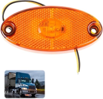 Universele 12V Gele LED Zijmarker verlichting voor campers, vrachtwagens en aanhangers, waterdicht en duurzaam, veilig en eenvoudig te installeren