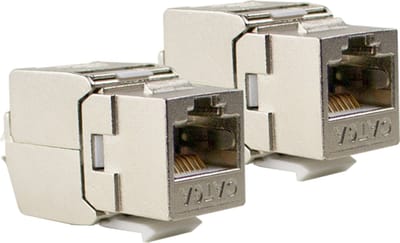Hirschmann KS 6A/2 SHOP STP CAT6a 10 Gigabit Keystone module RJ45 - LSA (toolless) / metaal (2 stuks)