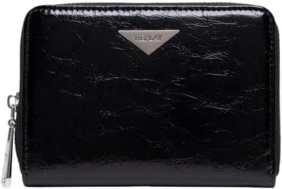 REPLAY portemonnee Zip Around Wallet Black zwart