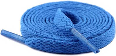 Trekkoord voor sportschoenen, 2 paar duurzame, platte veters van 8 mm breed, vervangende laces voor hardloopschoenen en casual sneakers, blauw