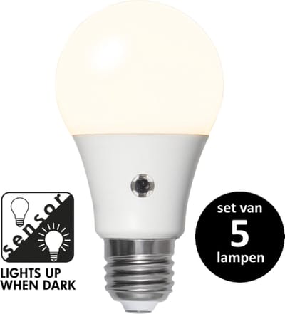 Lamp met schemersensor - 4.8W - set van 5
