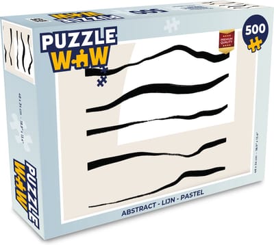 Puzzel Abstract - Lijn - Pastel - Legpuzzel - Puzzel 500 stukjes
