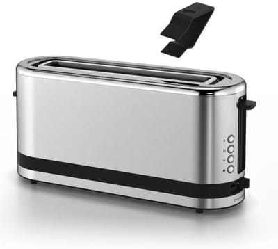 TostiApparaat Broodrooster-TostiApparaat-TostiBroodrooster-Zilver-11cm x 36cm x 17cm