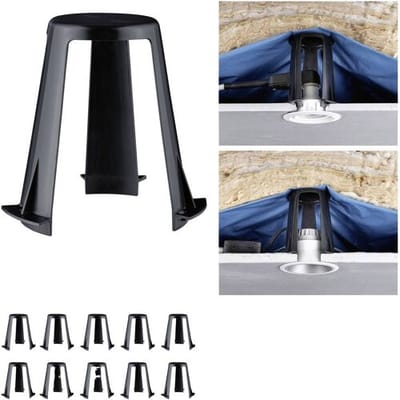 Paulmann 92401 accessoire-afstandhouders voor inbouwspots, set van 10, 62-90 mm, zwart kunststof