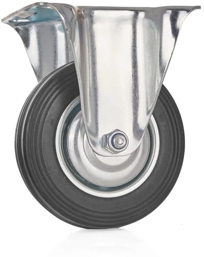 GEKO Vast zwenkwiel - Staal en rubber - 100 mm - 70 kg draagvermogen
