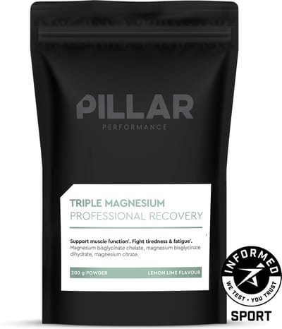 PILLAR Performance | Triple Magnesium Powder | Lemon Lime | pouch 200 g