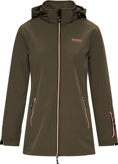 Nordberg Irene Softshell Jas Dames - Kleur Legergroen- Maat S