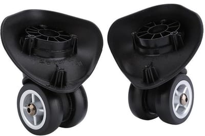- Universele PVC Koffer Vervangingswielen - 2 Stuks Zwart Zwenkwielen - Reparatie Accessoireset - Geschikt voor Bagage Trolley - Hoogwaardi...