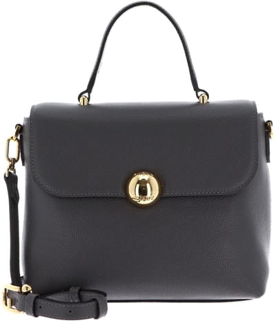 FURLA Leren handtas avondtas Vitello Night Moonlight Top Handle Bag Urban Gray donkergrijs