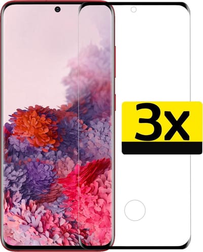 Screenprotector - Geschikt voor Samsung Galaxy S20 Plus - 3 Stuks - Full Cover - Beschermglas - Gehard Glas - Tempered Glass - Screen Protector