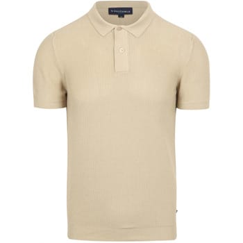 Suitable Respect Polo Structure Knit Beige - Maat XXL - Heren - Polo shirt Heren met Korte mouw