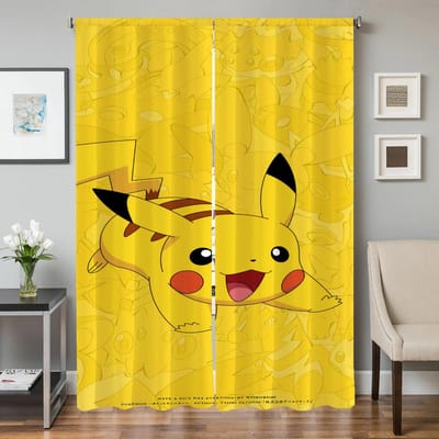 Huisinterieur Keukengordijnen voor Woonkamer 2 Stuks Verduisterende Gordijnen Deurgordijn P-pokemon-n Scheidingswand Slaapkamerdecoratie W50xH70cmx2pcs-CL