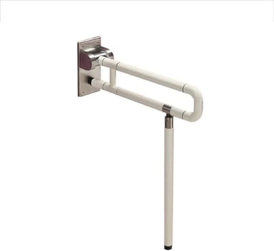Douchebeugel Badkamer - Veiligheidsleuning Wandbeugel - Extra Grip - Roestvrij Staal - Verborgen Installatie - Wit