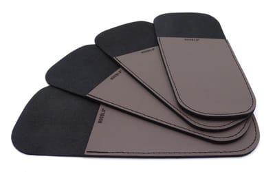 NOOBLU PEBL bestek etui - Lead grey - Set van 4